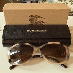 Burberry Women's Sunglasses - Black with Gold Detail